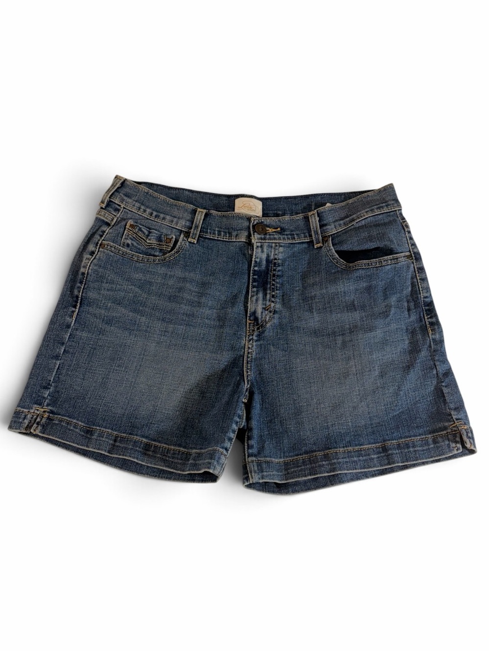 Levi’s 515 Women’s Denim Shorts Size 12 Blue Mid Rise Medium Wash Classic Jean
